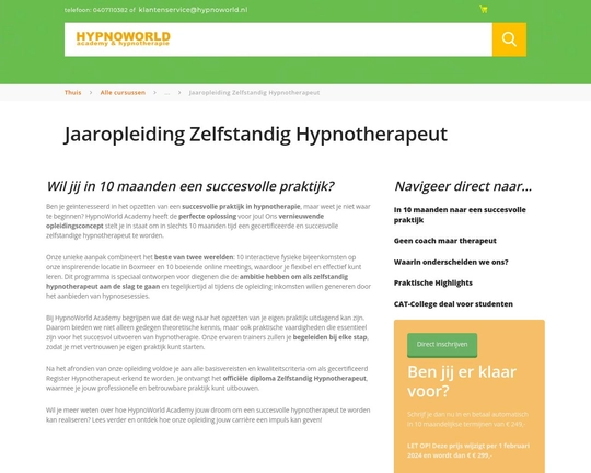 Zelfstandig Hypnotherapeut opleiding Logo